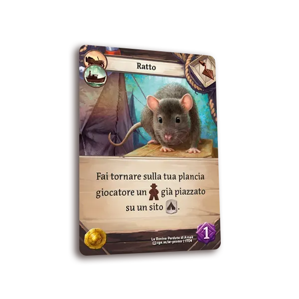 Cranio Arnak Ratte Promokarte Mini-Erweiterung Karte