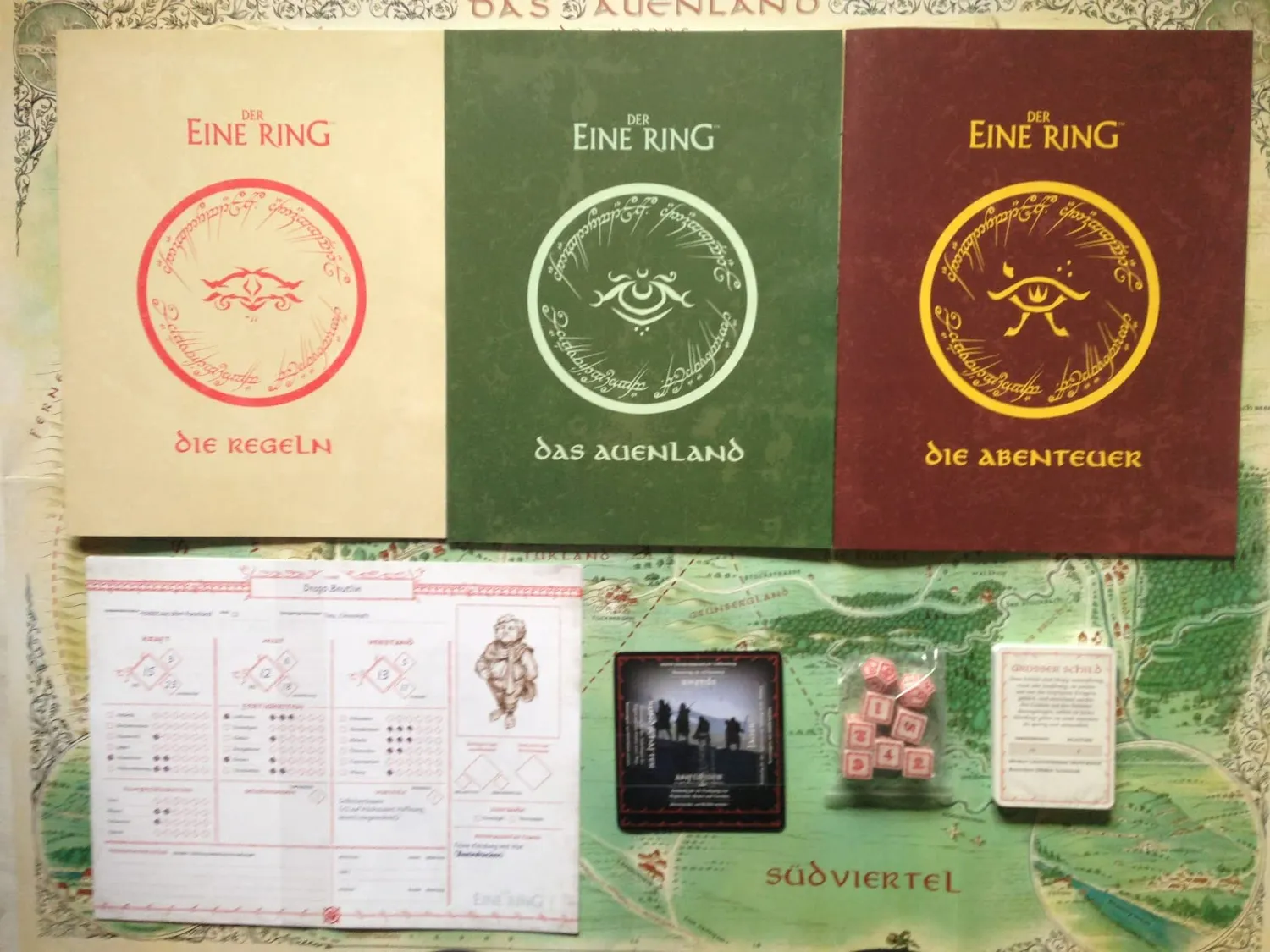 Der Eine Ring Starterset Box Deutsch Einsteiger Rollenspiel