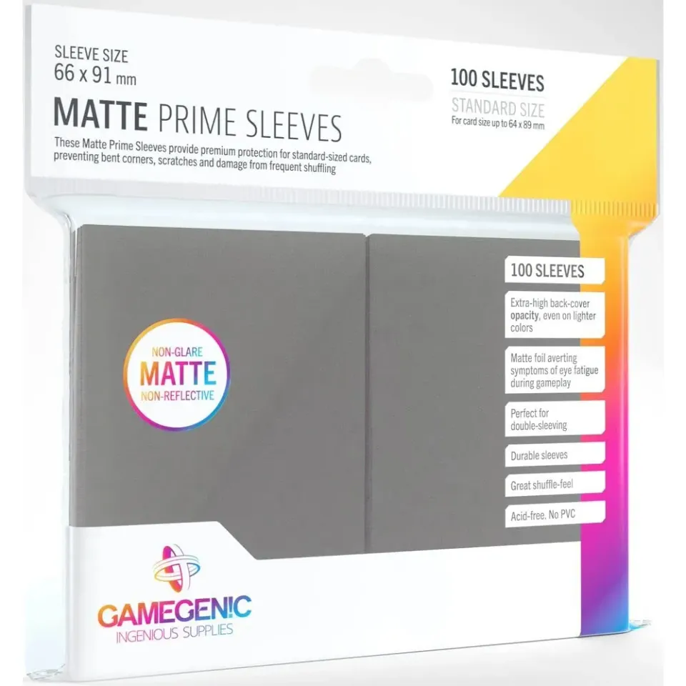 Gamegenic Prime Matte Kartenhüllen dunkelgrau 100 Stück