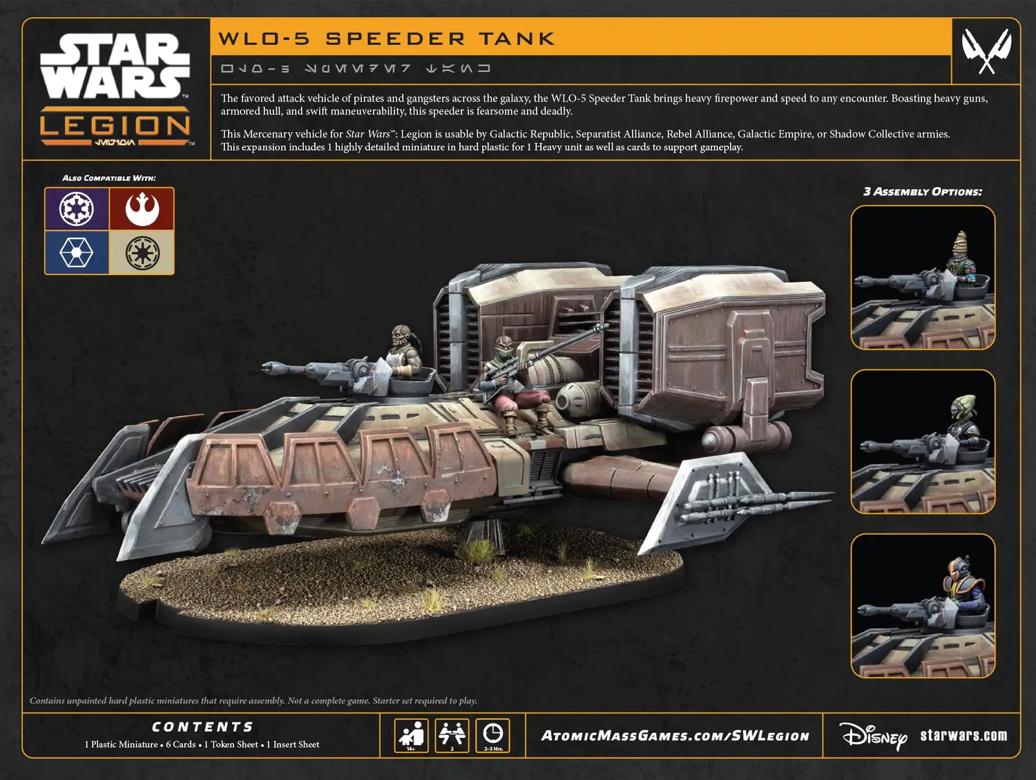 Star Wars Legion WLO-5 Speeder Tank Erweiterung Miniatur Söldner