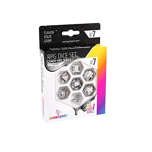 Gamegenic Candy-Like Blackberry RPG Würfelset 7-teilig Glitzer