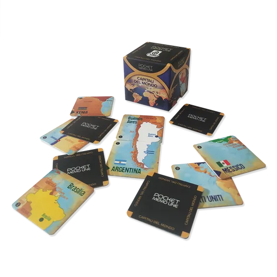 Cranio Pocket Memo Line Capitali del Mondo Memoryspiel Welthauptstädte