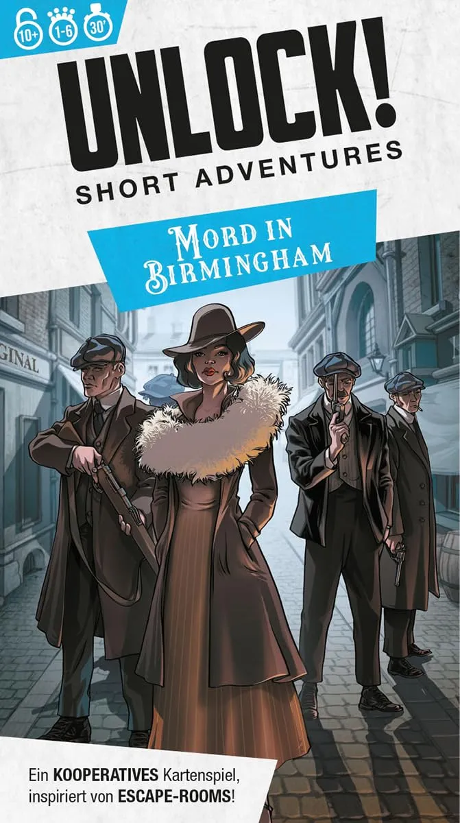 Asmodee Unlock! Short Adventures Mord in Birmingham Rätselspiel