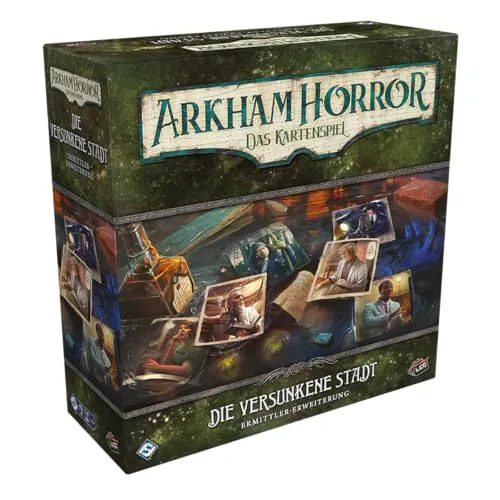Arkham Horror Kartenspiel Versunkene Stadt Ermittler-Erweiterung