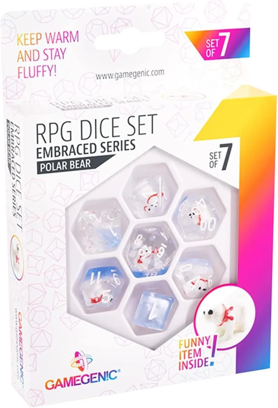 Gamegenic Embraced Polar Bear Würfelset 7-teilig Resin