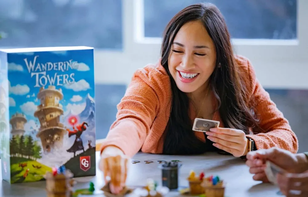 Capstone Games Wandering Towers Brettspiel Zauberer