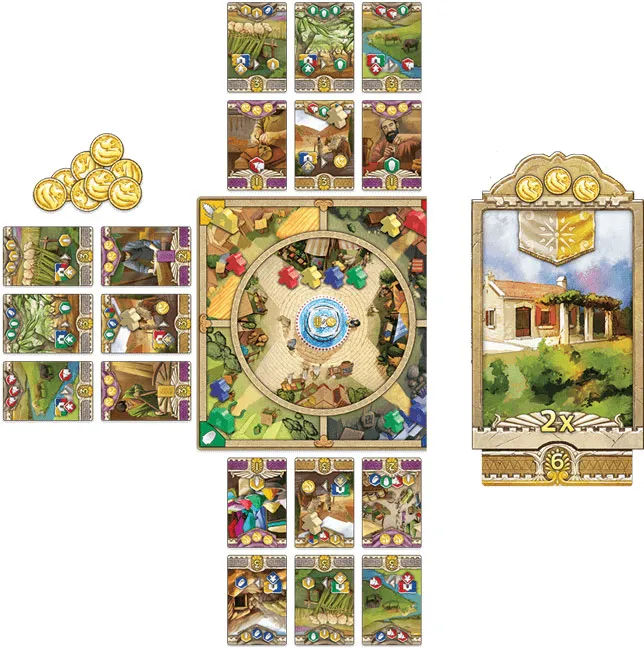 Spielefaible Lions of Lydia Brettspiel deutsch Bag-Building