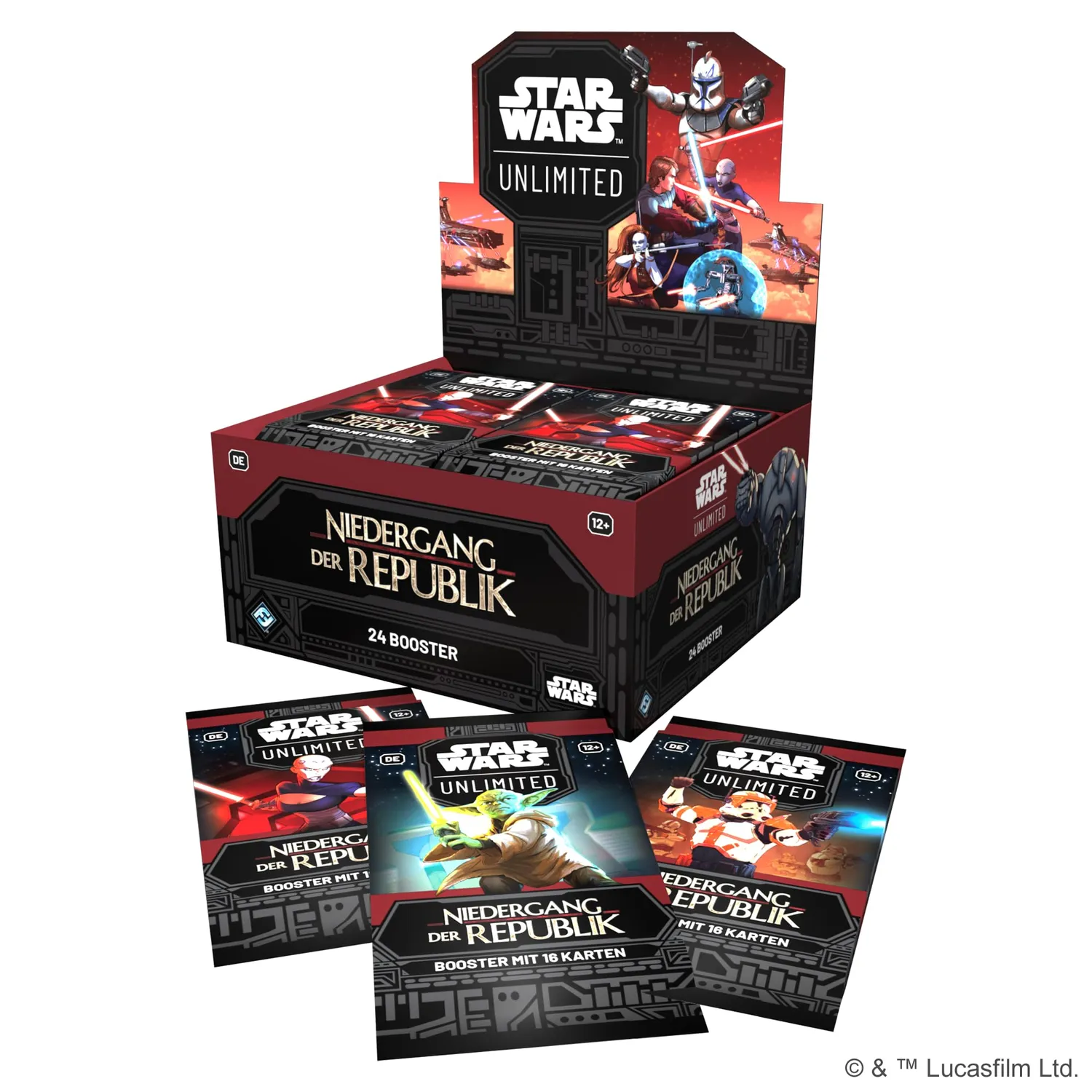 Star Wars Unlimited Niedergang der Republik Booster Display 24