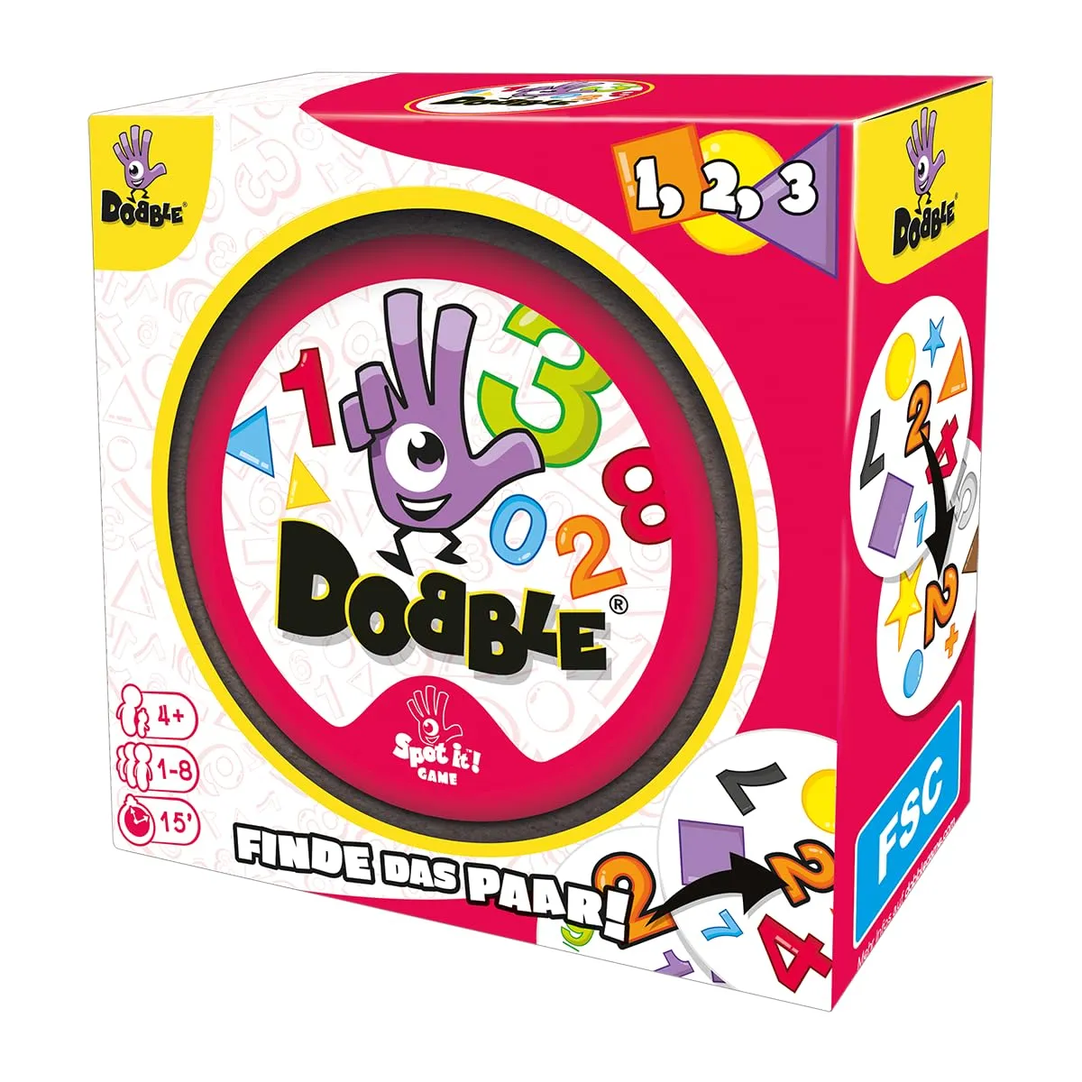 Asmodee Dobble 1 2 3 Kinderspiel deutsch Blechdose