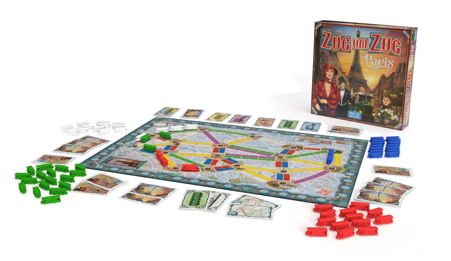 Days of Wonder Zug um Zug Paris Brettspiel Deutsch 2-4 Spieler