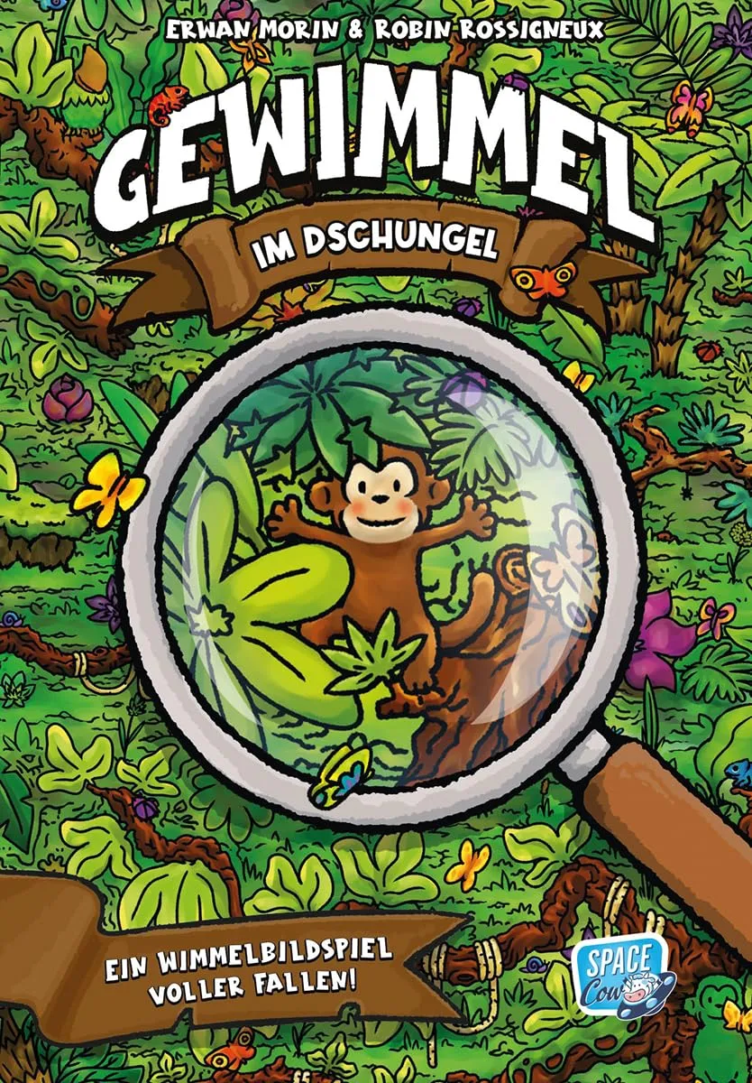 SPACE Cow Gewimmel im Dschungel Kinderspiel 2-4 Spieler Wimmelbild