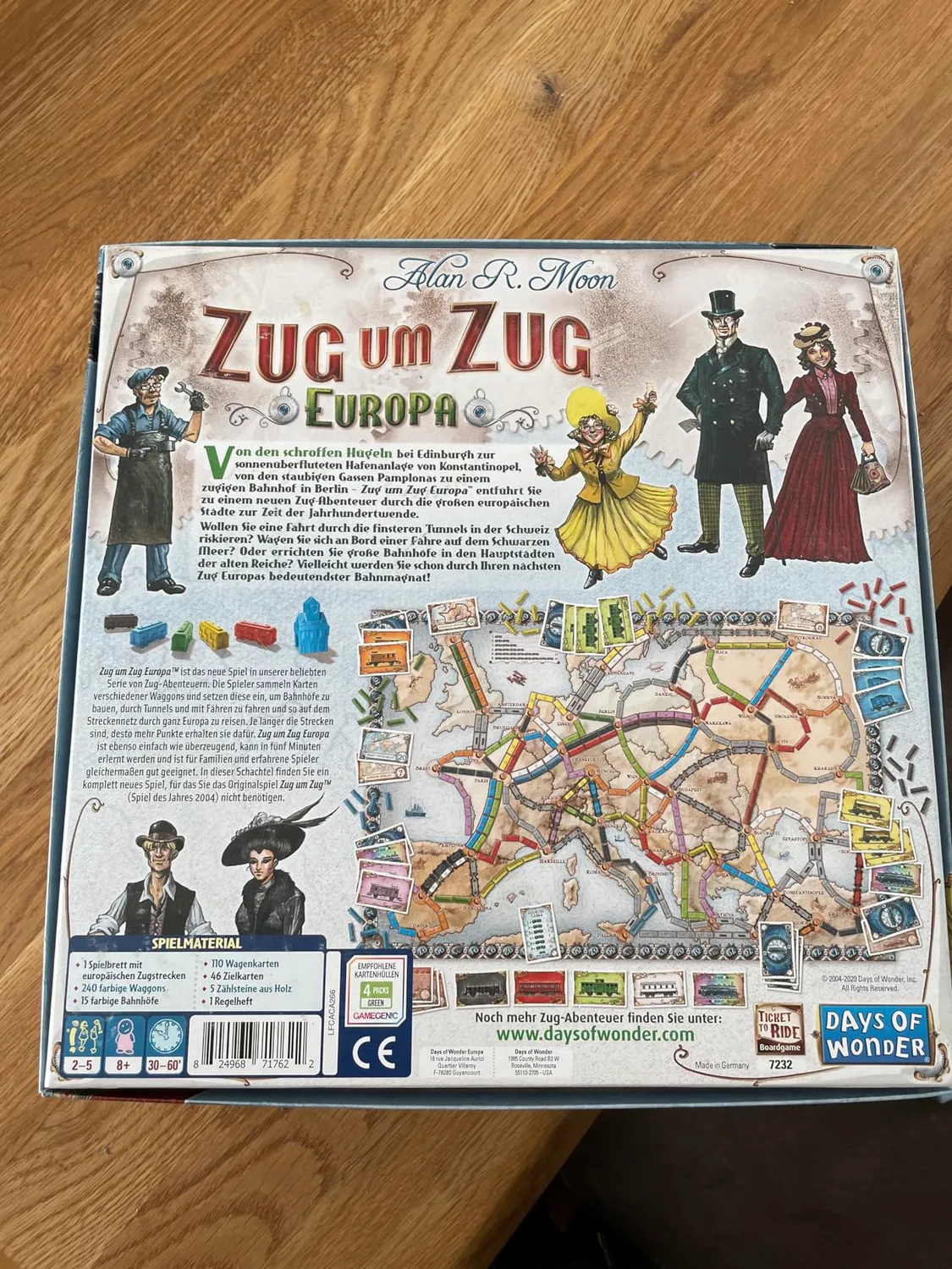 Zug um Zug Europa Grundspiel Brettspiel 2-5 Spieler Bahnhof