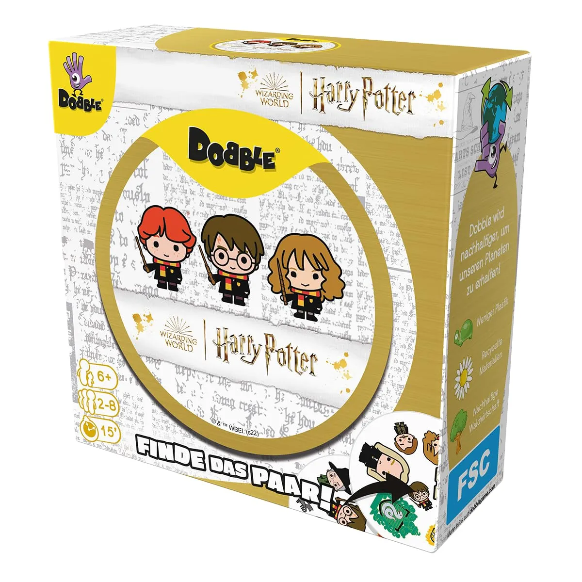 Dobble Harry Potter Eco Sleeve Kartenspiel Hogwarts Edition
