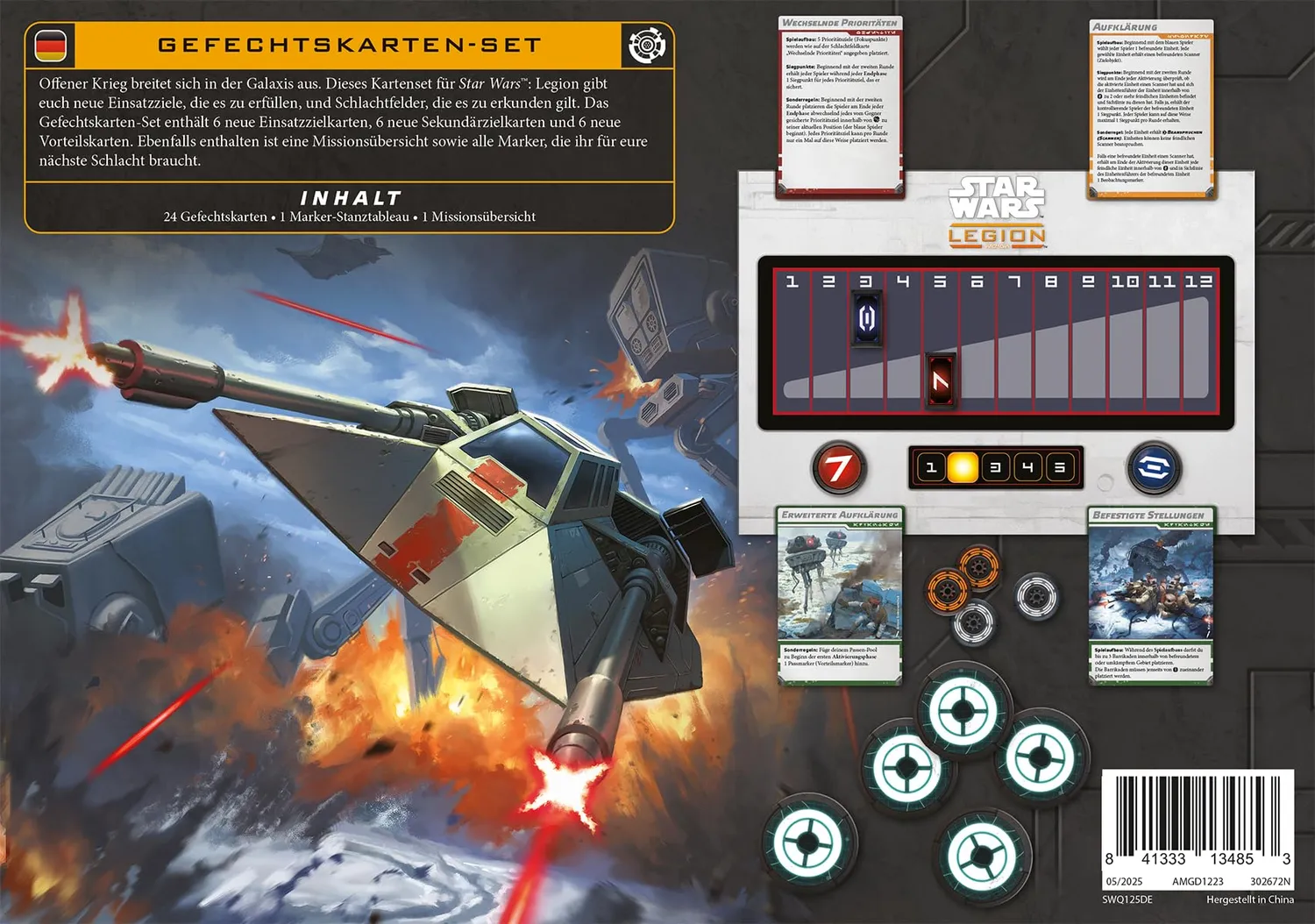 Asmodee Star Wars Legion Gefechtskarten-Set Erweiterung 18 Karten
