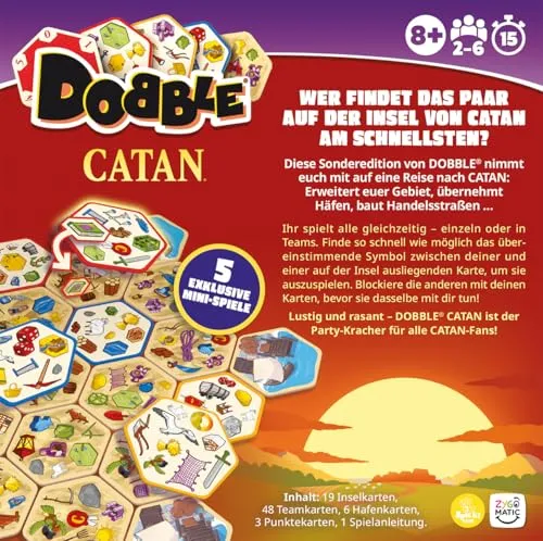Asmodee Dobble Catan Kartenspiel Deutsch Familienspiel ab 8