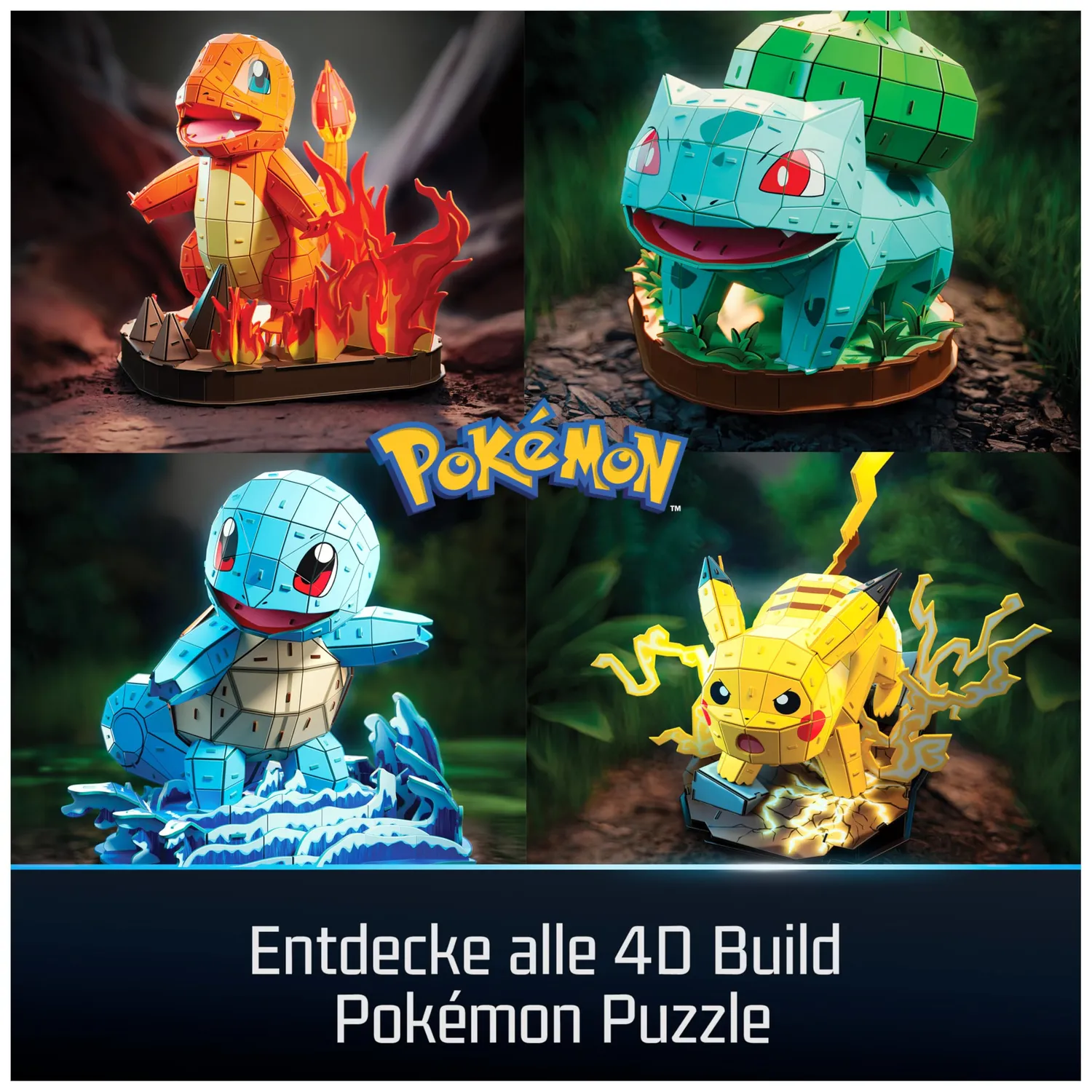 4D Build Pokémon Bisasam 3D-Puzzle 195 Teile ab 12 Jahren