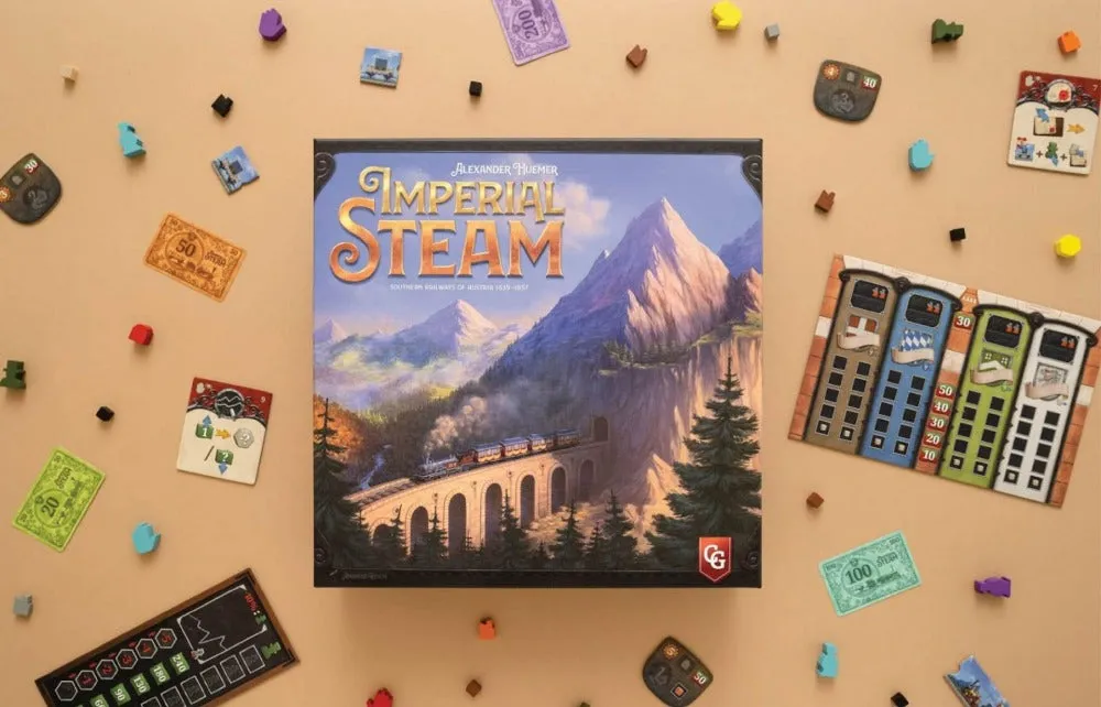 Capstone Games Imperial Steam Brettspiel Eisenbahn Strategie