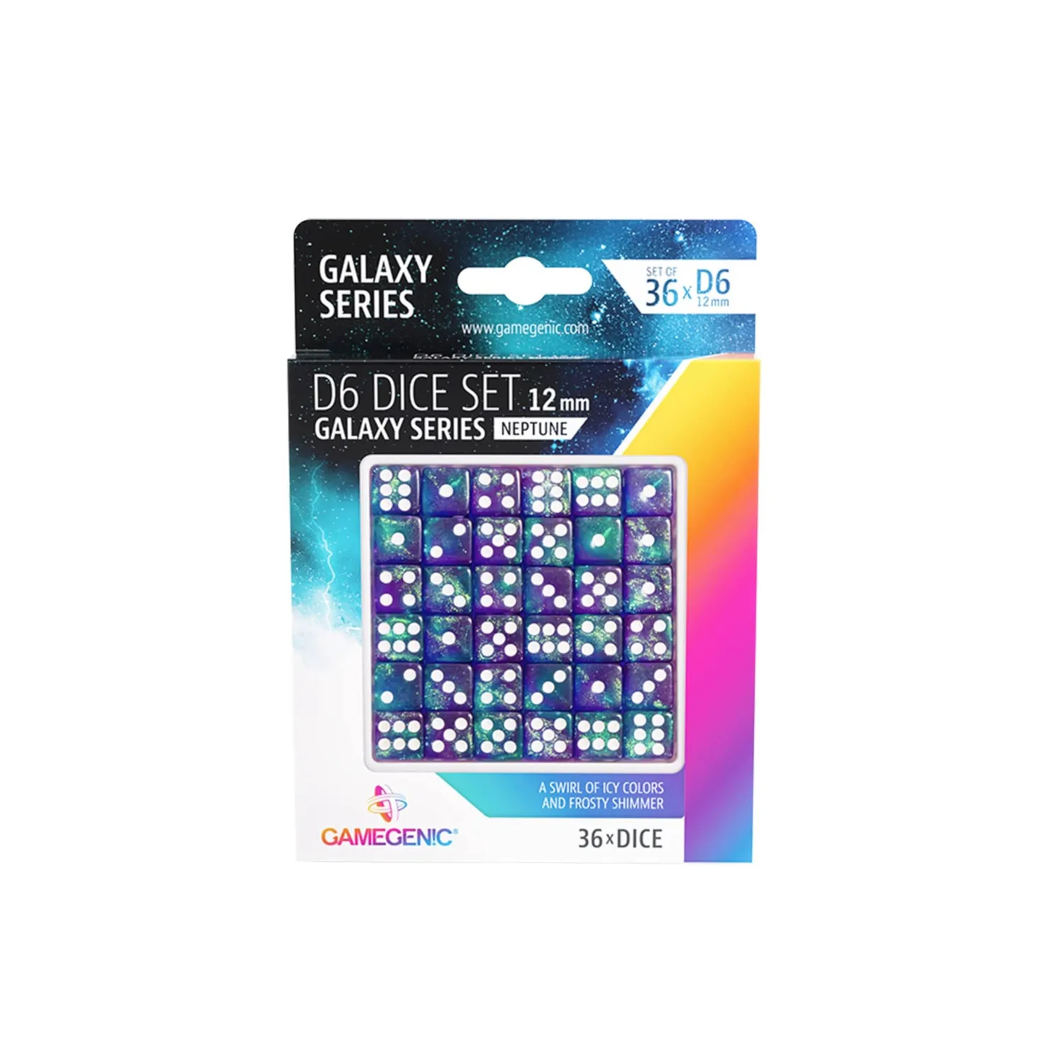 Gamegenic Galaxy Aurora D6 Würfelset 36x 12 mm