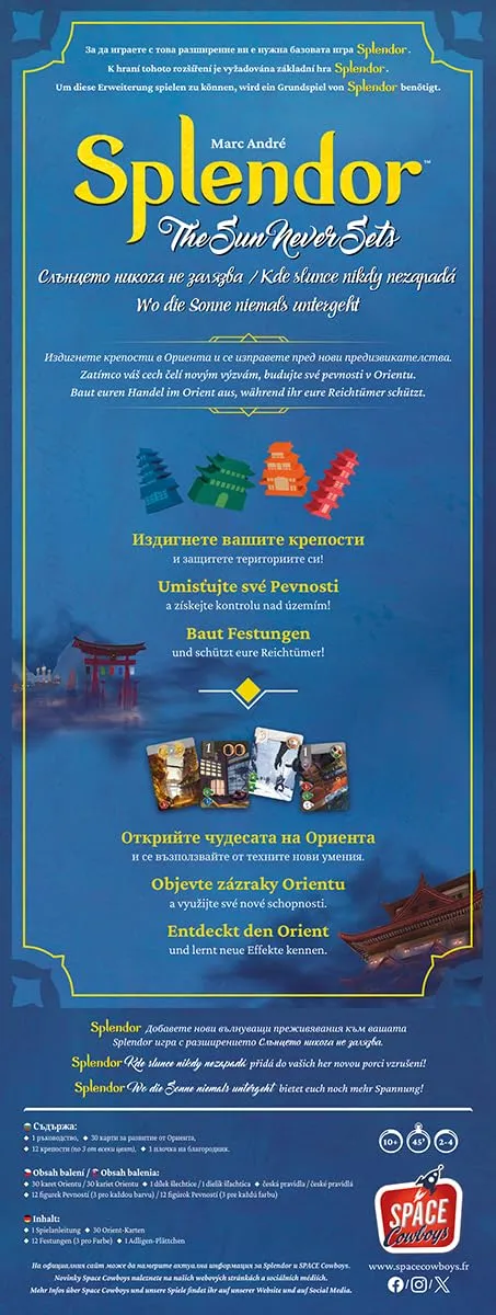 Asmodee Splendor The Sun Never Sets Erweiterung 2 Module Festungen