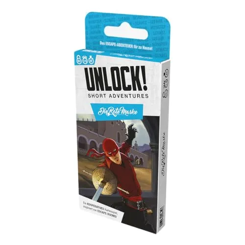 Asmodee Unlock Short Adventures Rätselspiel Rote Maske