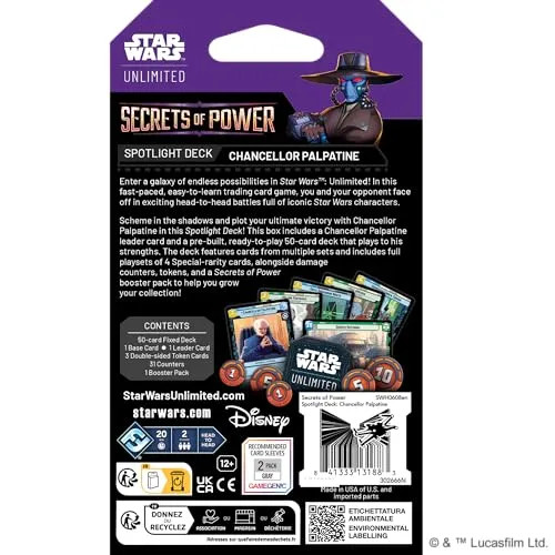 Star Wars Unlimited Secrets of Power Palpatine Spotlight-Deck