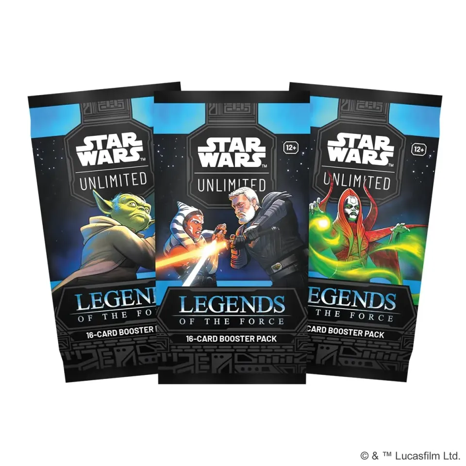 Asmodee Star Wars Unlimited Legends of the Force Booster 16 Karten Jedi Sith