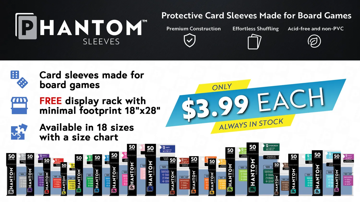 Capstone Phantom Sleeves Display Rack Kartenhullen Stander