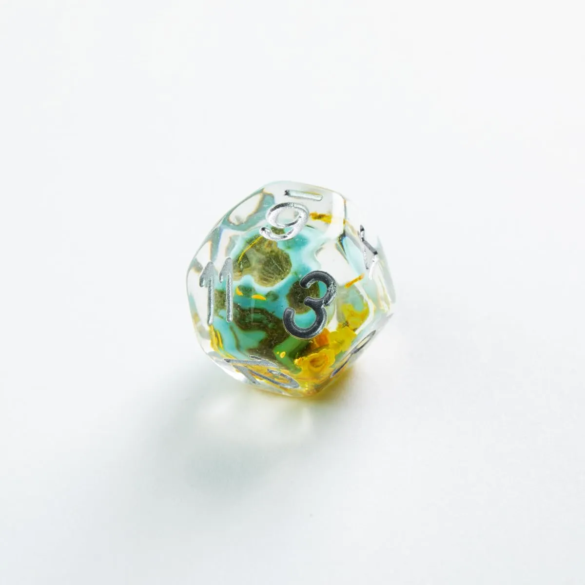 Gamegenic Embraced Green Skull Würfelset 7-teilig Resin