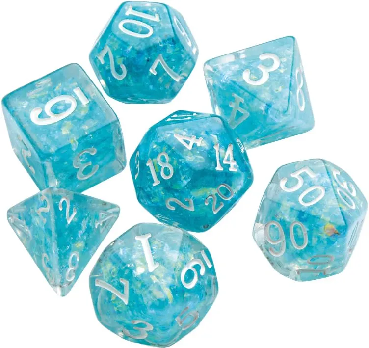 Gamegenic Candy-Like Blueberry RPG Würfelset 7-teilig Glitzer