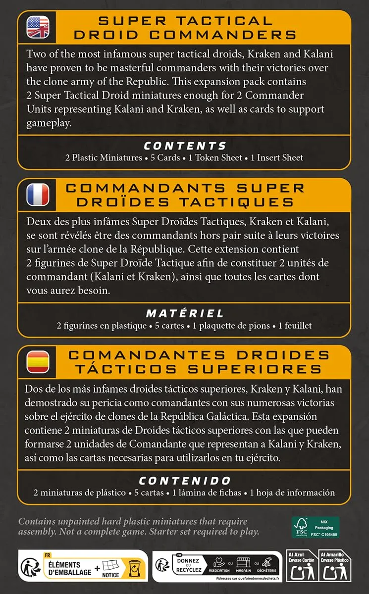 Asmodee Star Wars Legion Super Tactical Droid Erweiterung Commander