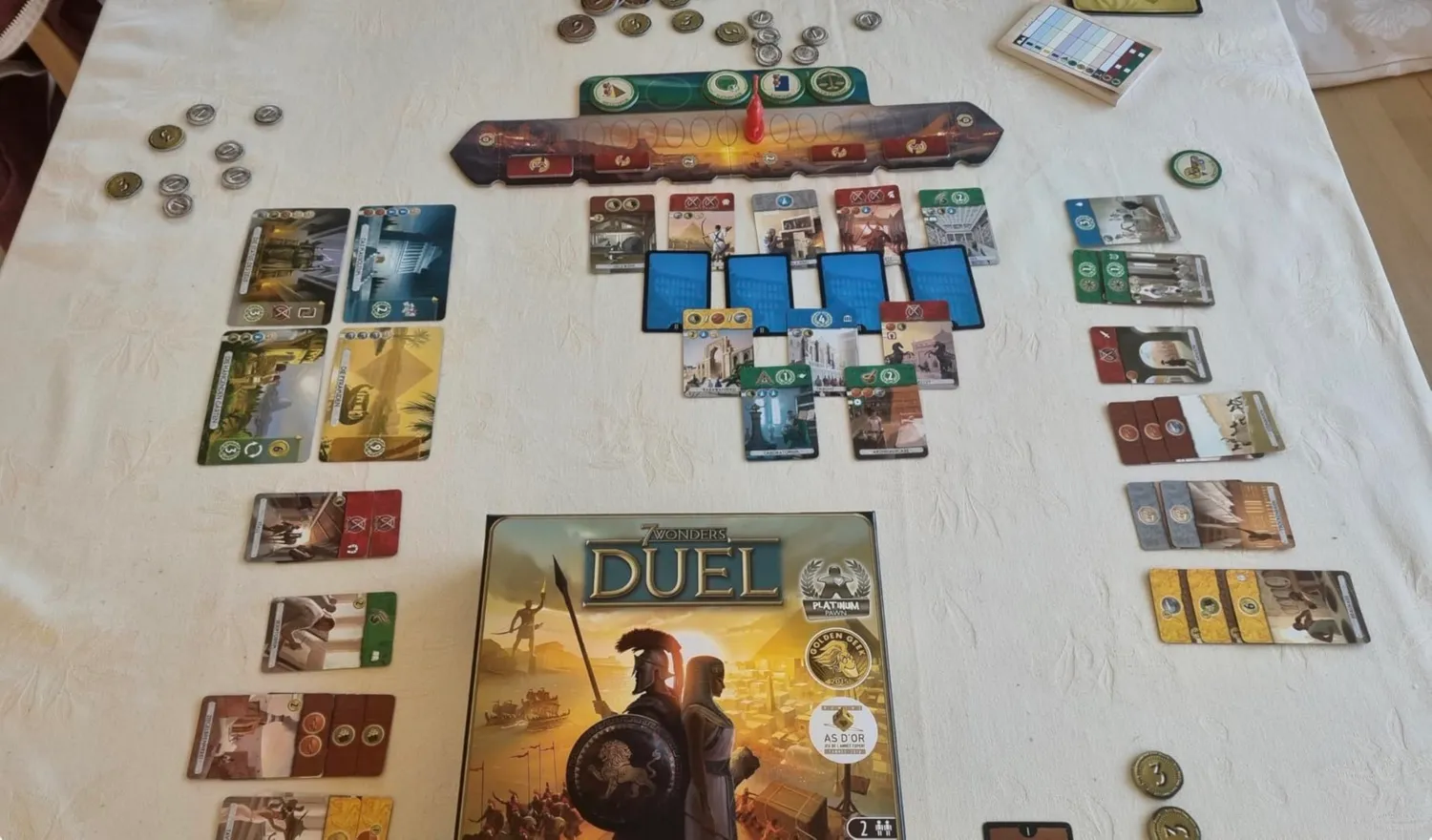 7 Wonders Duel Grundspiel Strategiespiel 2 Spieler Deutsch