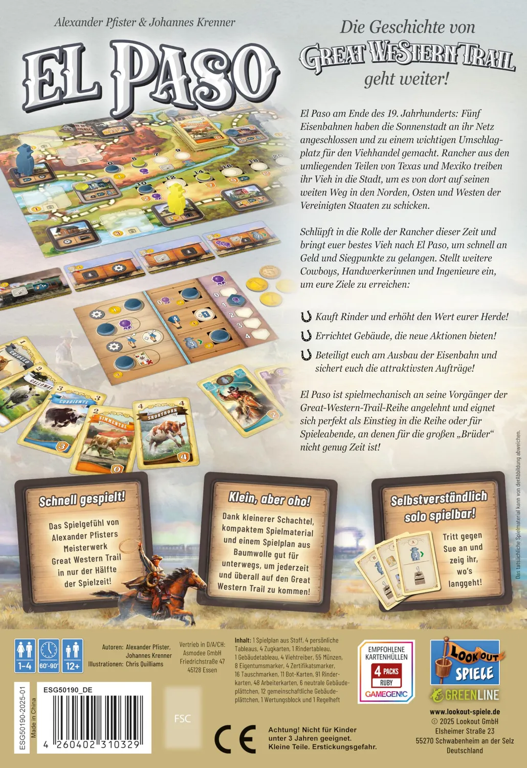 Great Western Trail El Paso Brettspiel deutsch 1-4 Spieler