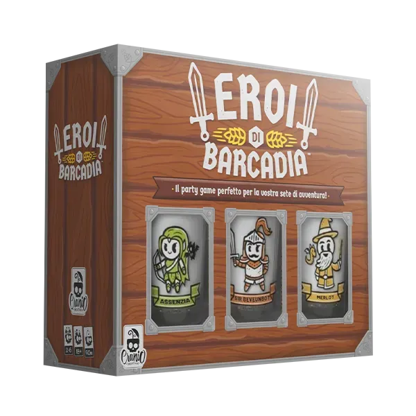 Cranio Eroi di Barcadia Partyspiel Fantasy Trinkspiel-Edition