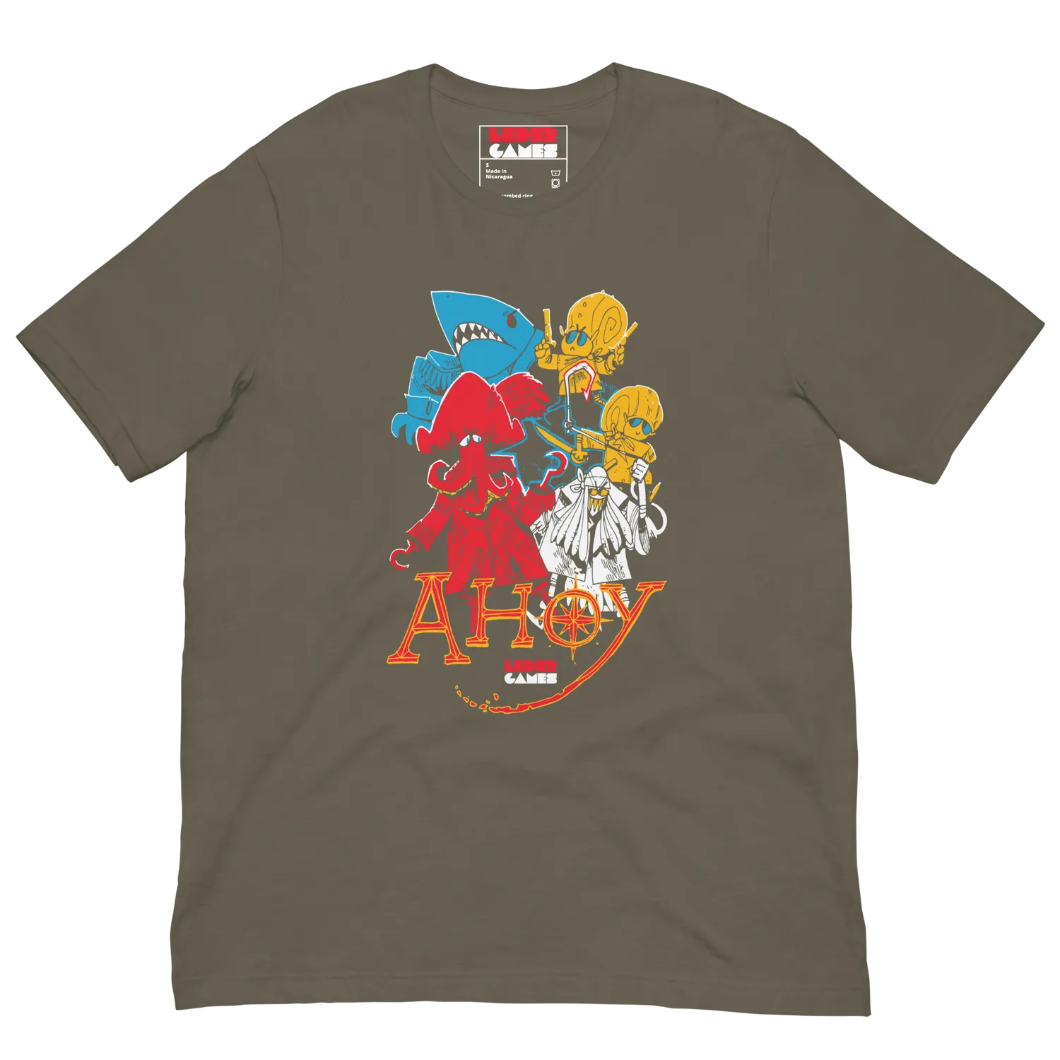 Leder Games Ahoy Tee T-Shirt Black Heather