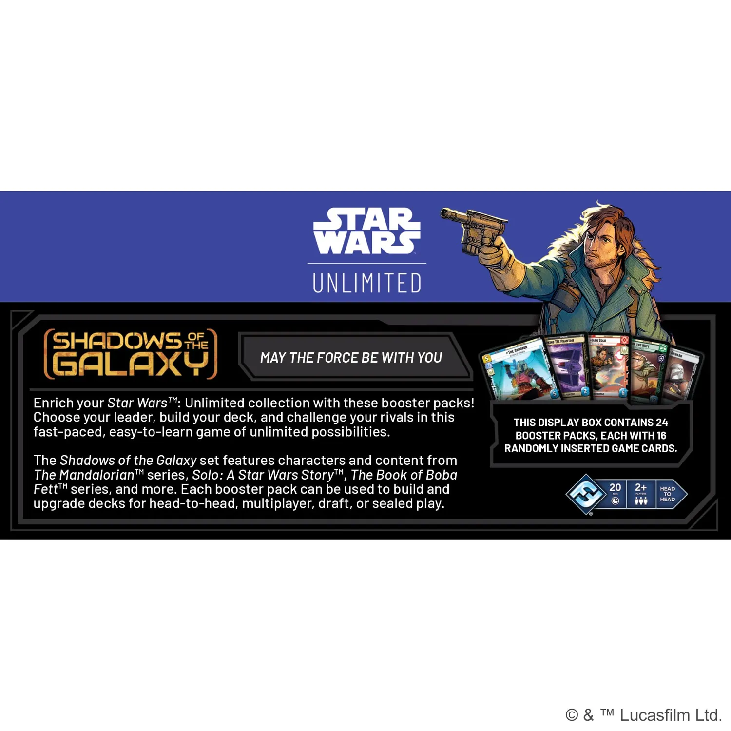 Star Wars Unlimited Shadows of the Galaxy Display 24 Booster TCG