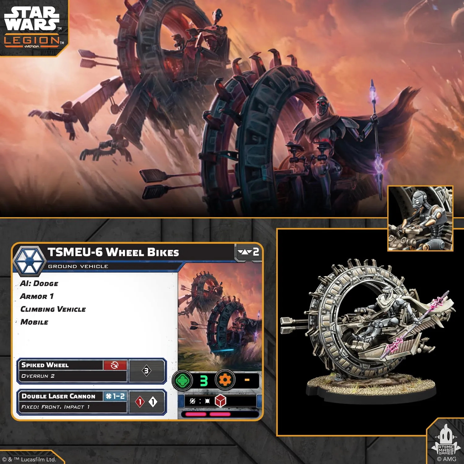 Asmodee Star Wars: Legion TSMEU-6 Radgleiter Erweiterung