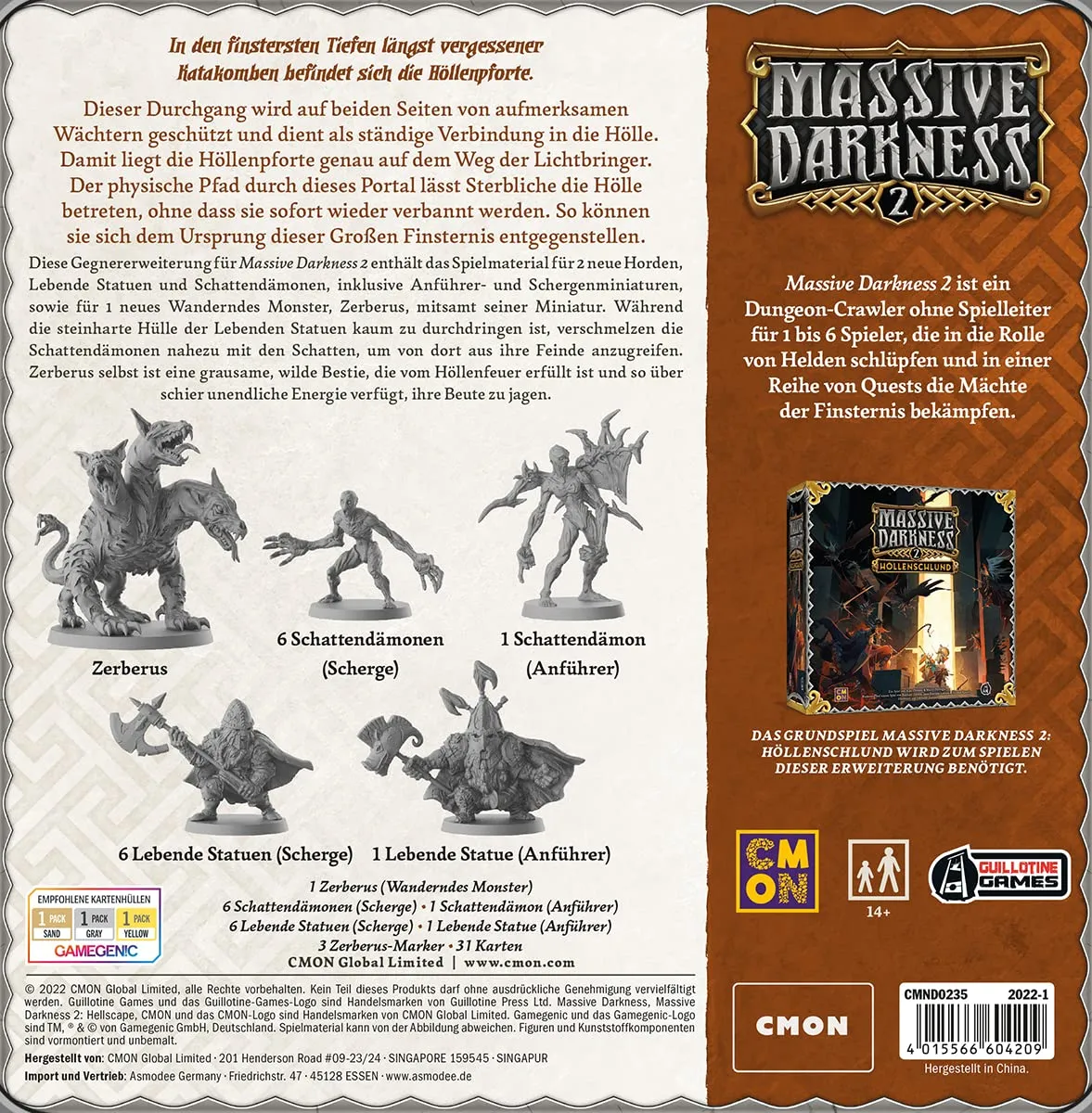 CMON Massive Darkness 2 Höllenpforte Erweiterung Deutsch