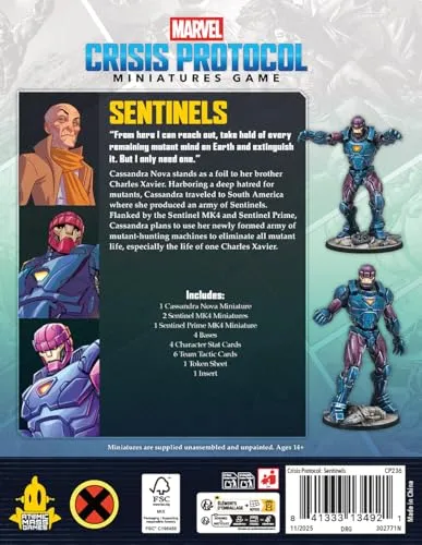 Asmodee Marvel Crisis Protocol Sentinels Affiliation Pack Tabletop
