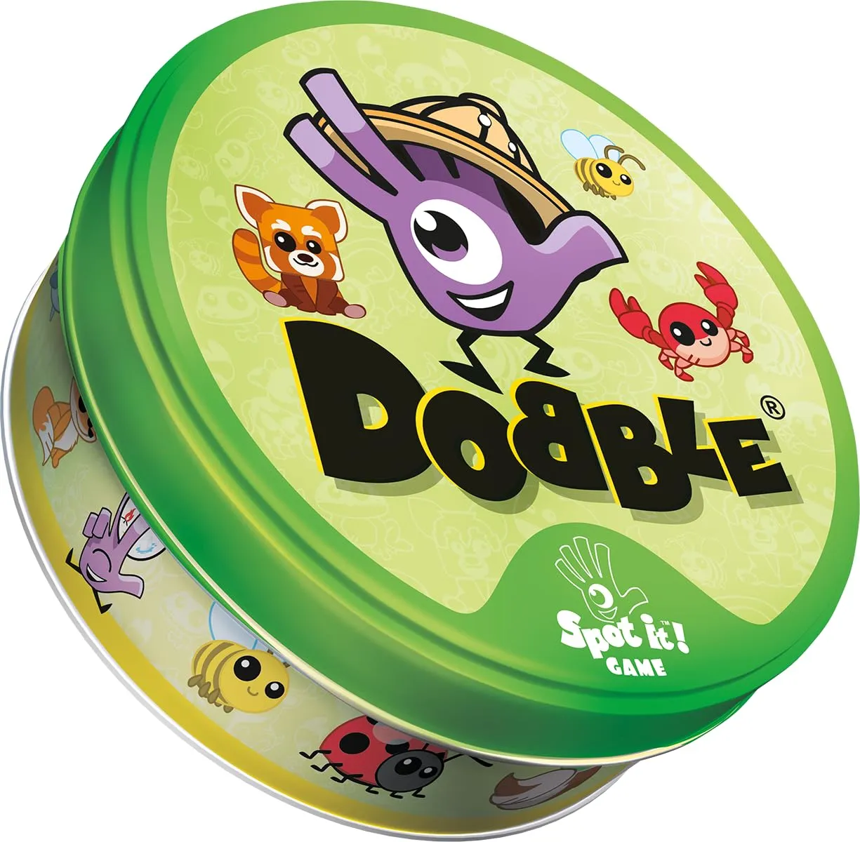 Asmodee Dobble Kids Kartenspiel Eco-Sleeves Tiermotive
