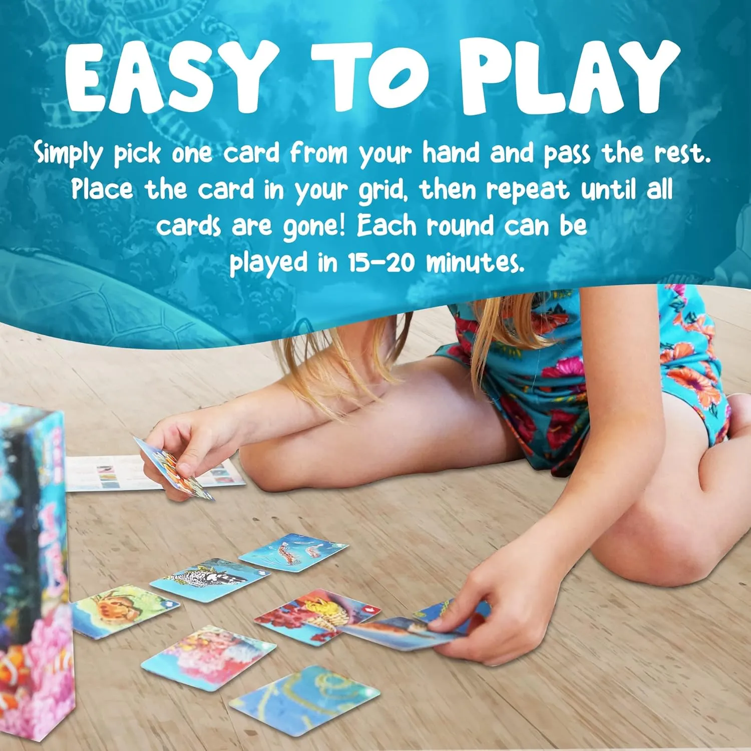 Genius Games Ecosystem Coral Reef Kartenspiel 2-6 Spieler Familie