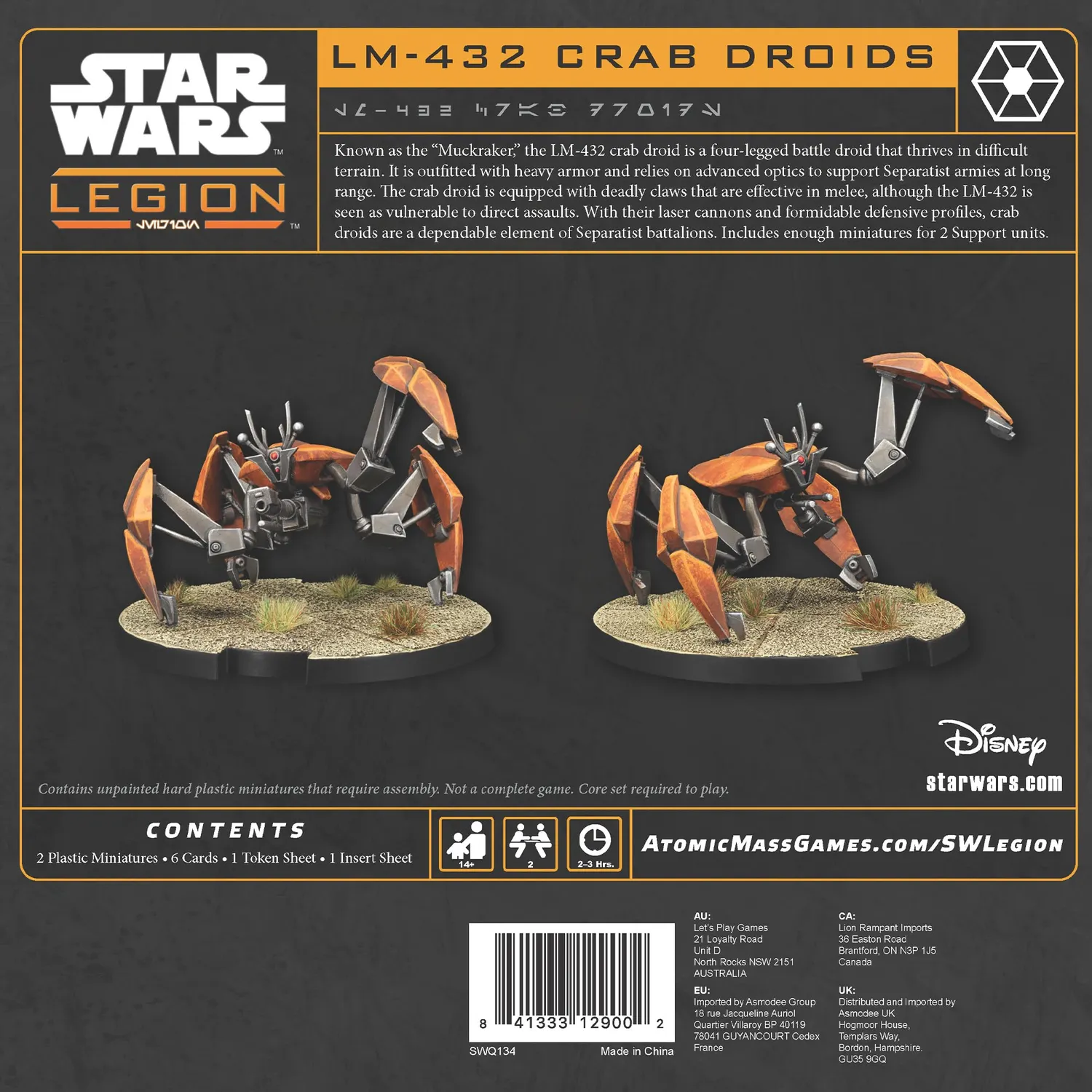 Asmodee Star Wars Legion LM-432 Crab Droids Erweiterung