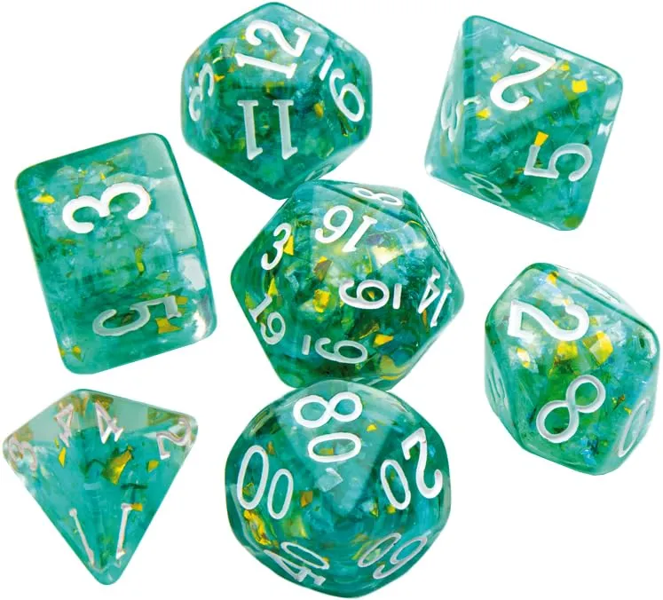 Gamegenic Candy-Like Mint RPG Würfelset 7-teilig Glitzer