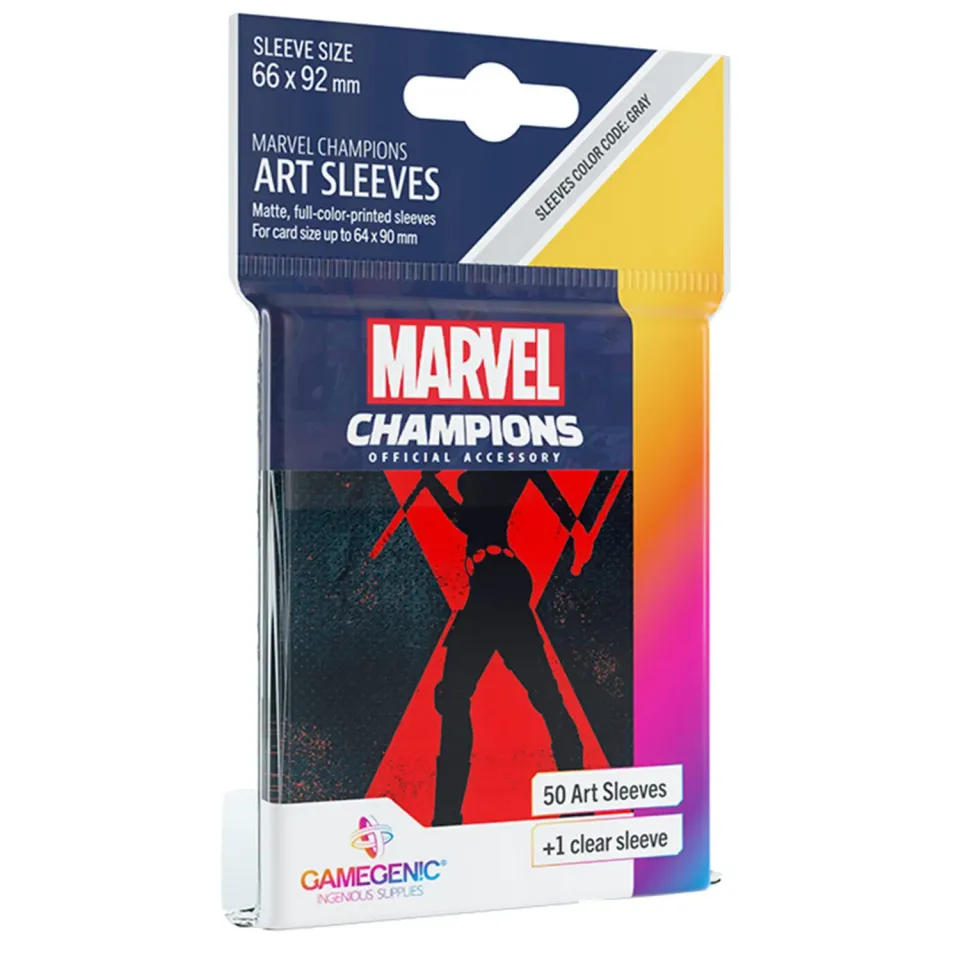Gamegenic Marvel Champions Black Widow Sleeves 66x92 Grau