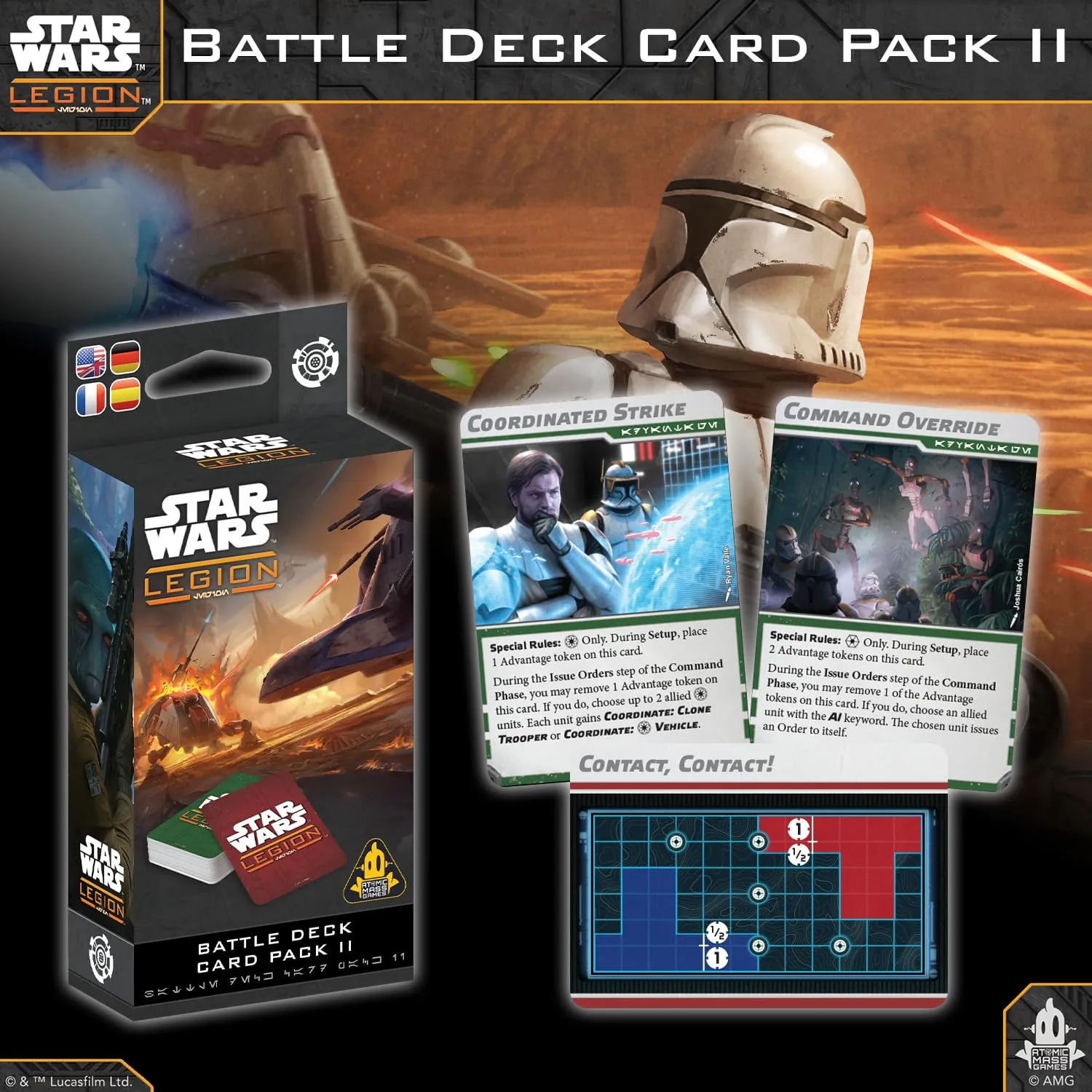 Asmodee Star Wars Legion Battle Deck Card Pack II Erweiterung
