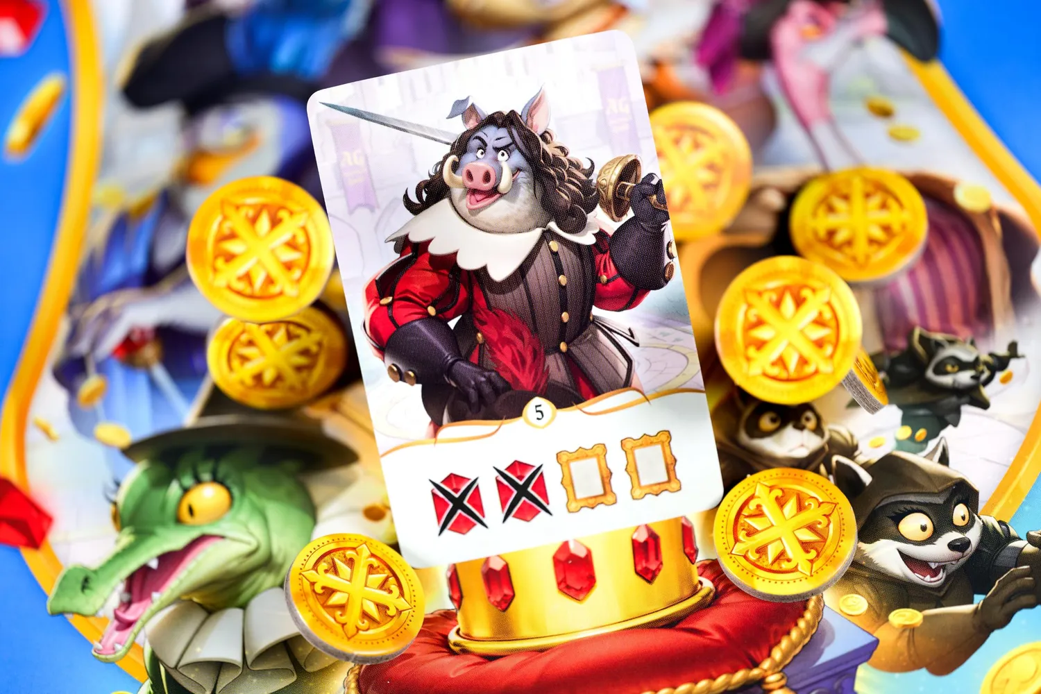 Asmodee Für die Krone Familienspiel Deutsch