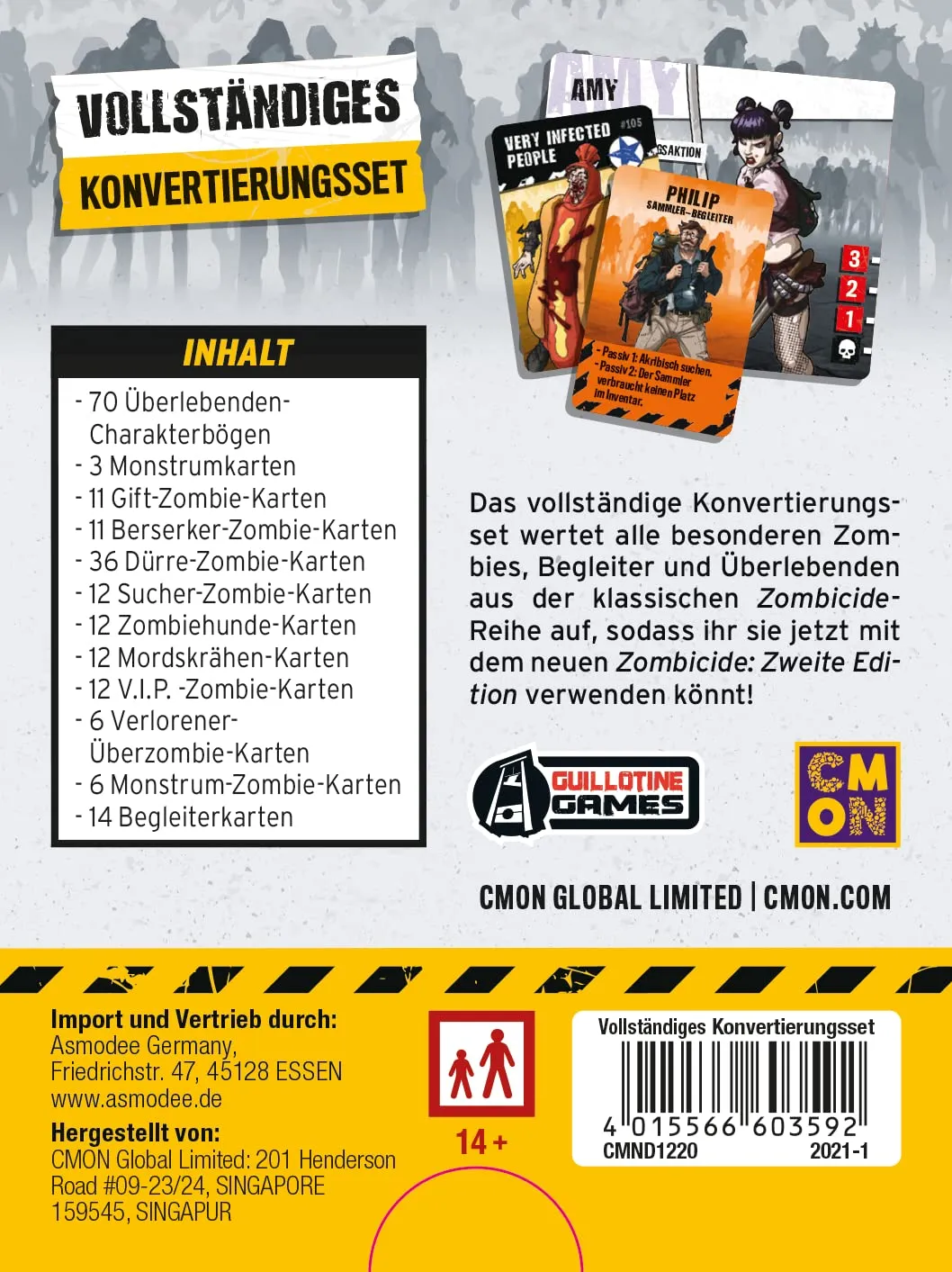CMON Zombicide 2. Edition Konvertierungsset Erweiterung