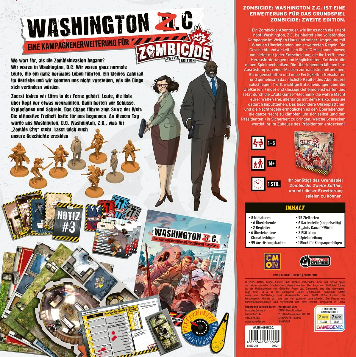 CMON Zombicide 2. Edition Washington Z.C. Erweiterung Deutsch