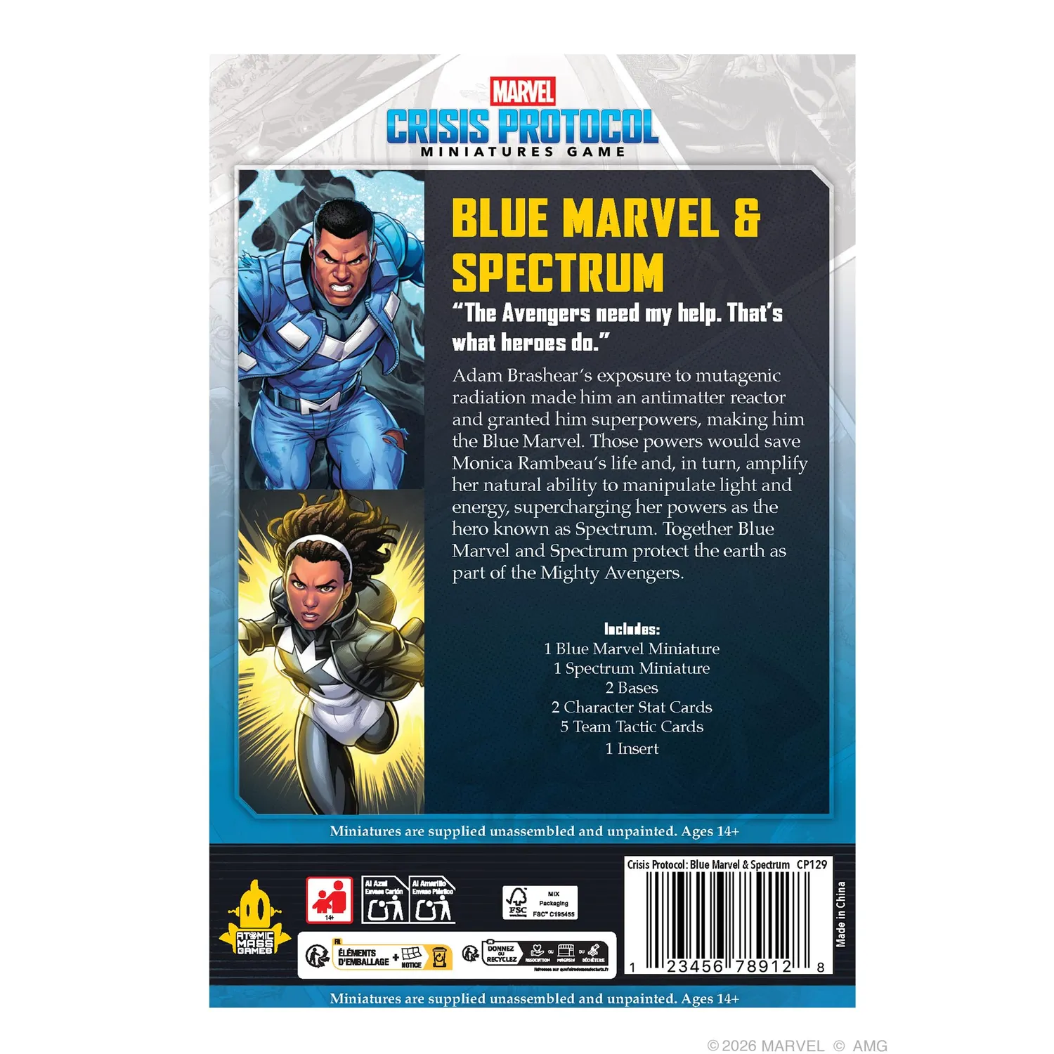Asmodee Marvel Crisis Protocol Blue Marvel Spectrum Charakterpack Helden
