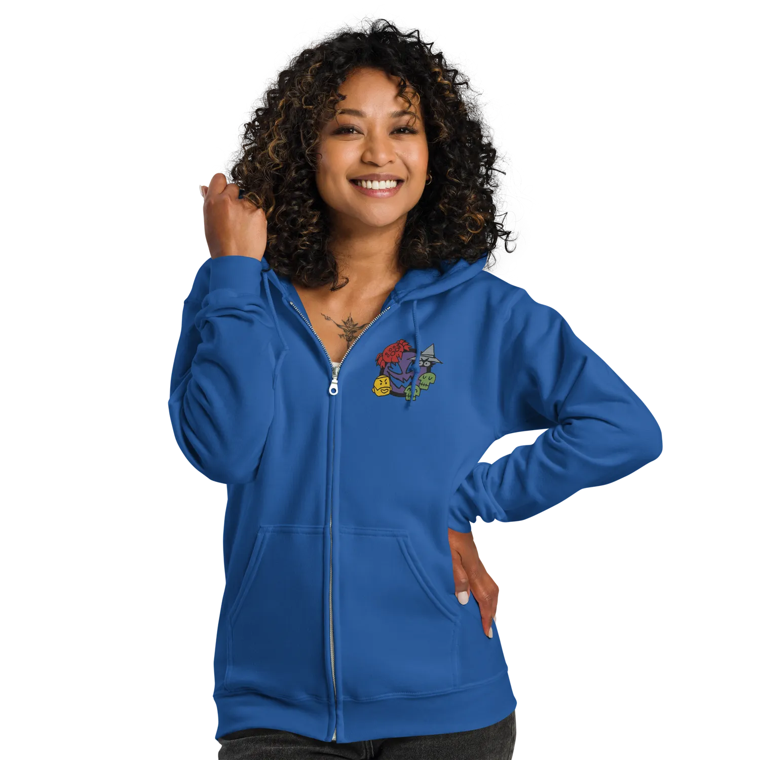 Leder Games Vast Zip-Hoodie Schwarz L Stick