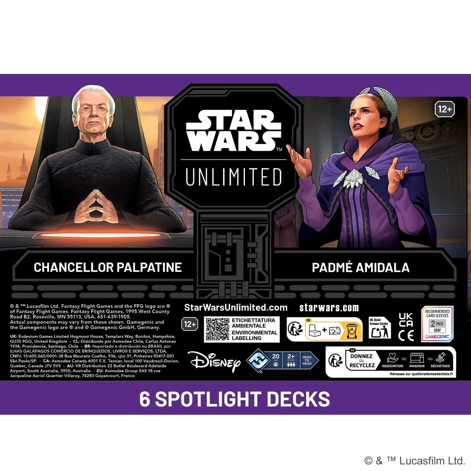 Asmodee Star Wars Unlimited Secrets of Power Spotlight Display 6 Decks
